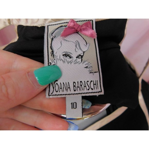 Anthropologie Dress Women's 10 Black Cream Yoanna Baraschi Sheath Ponte - Picture 8 of 10